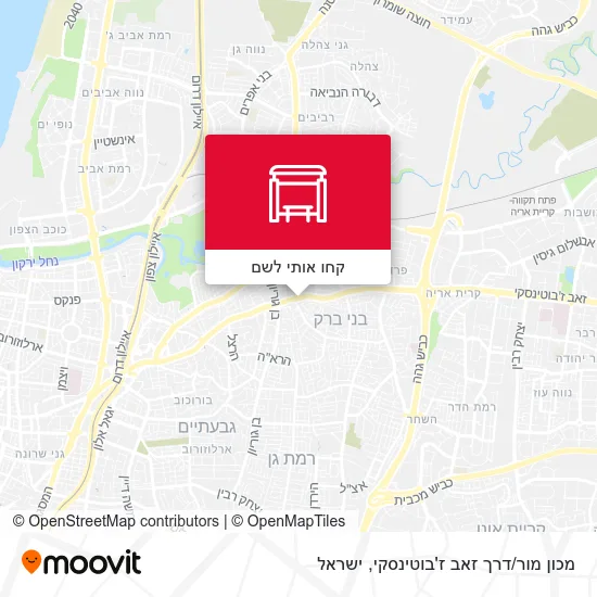 מפת מכון מור/דרך זאב ז'בוטינסקי