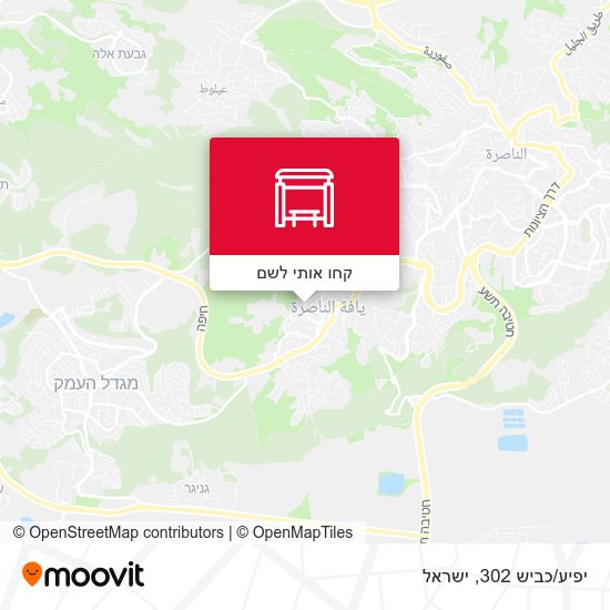 מפת יפיע/כביש 302