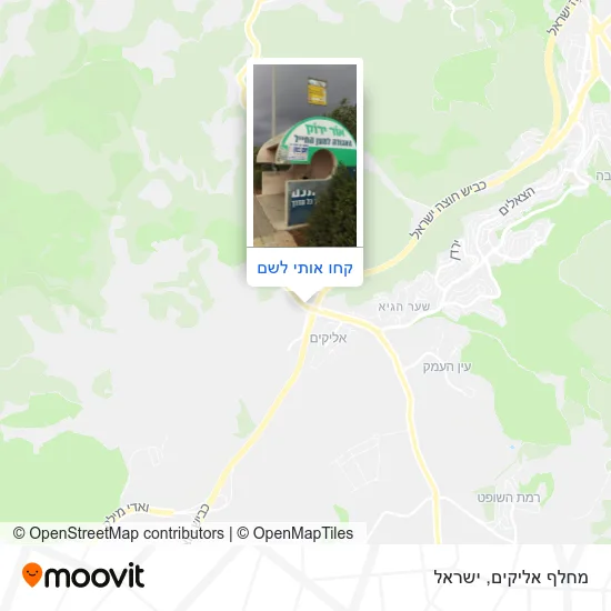 מפת מחלף אליקים