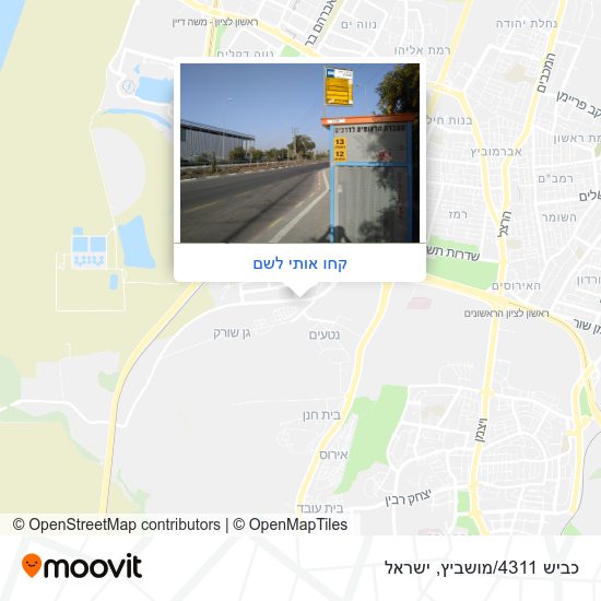 מפת כביש 4311/מושביץ