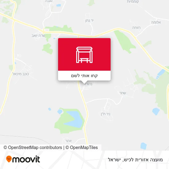 מפת מועצה אזורית לכיש