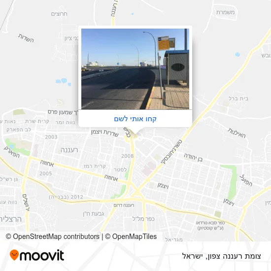 מפת צומת רעננה צפון