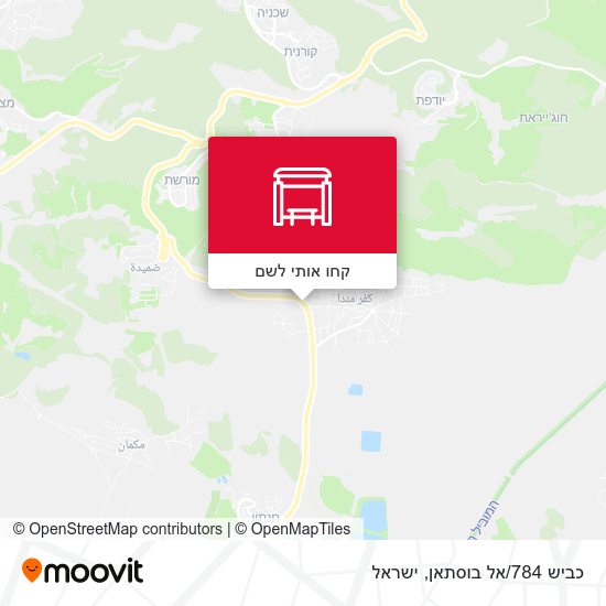 מפת כביש 784/אל בוסתאן