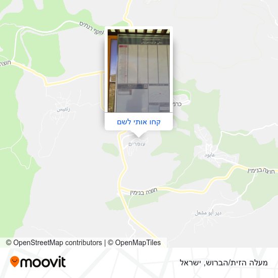 מפת מעלה הזית/הברוש