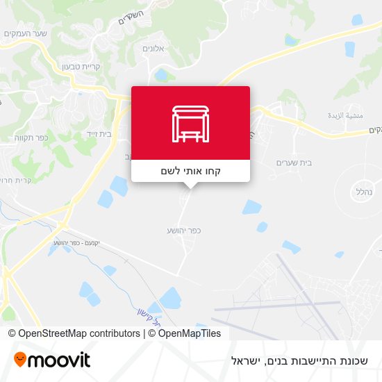 מפת שכונת התיישבות בנים