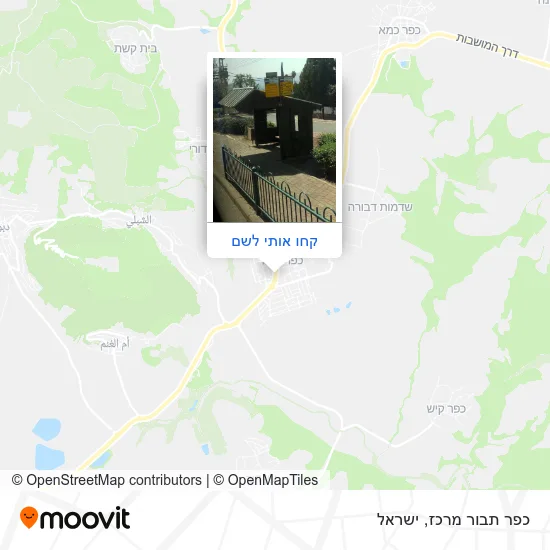 מפת כפר תבור מרכז