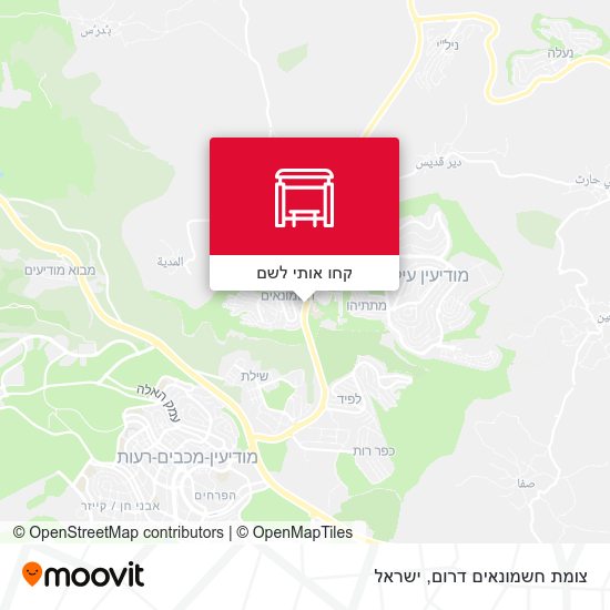 מפת צומת חשמונאים דרום