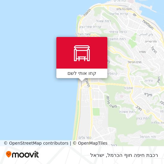 מפת רכבת חיפה חוף הכרמל