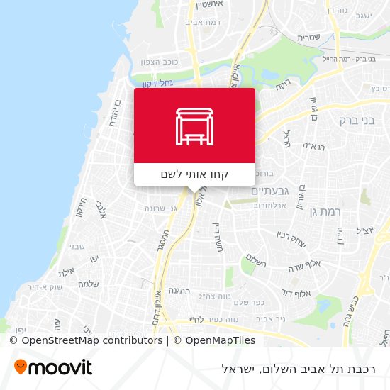 מפת רכבת תל אביב השלום