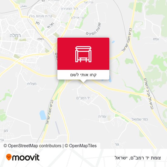 מפת צומת יד רמב''ם