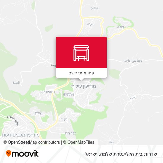 מפת שדרות בית הלל/עטרת שלמה
