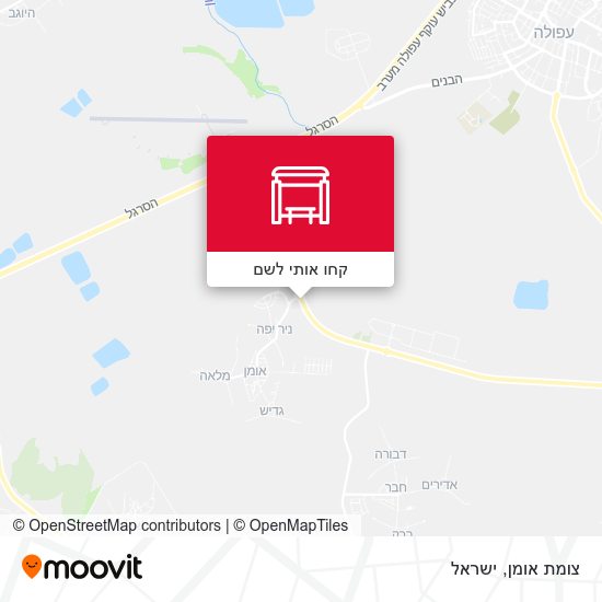 מפת צומת אומן