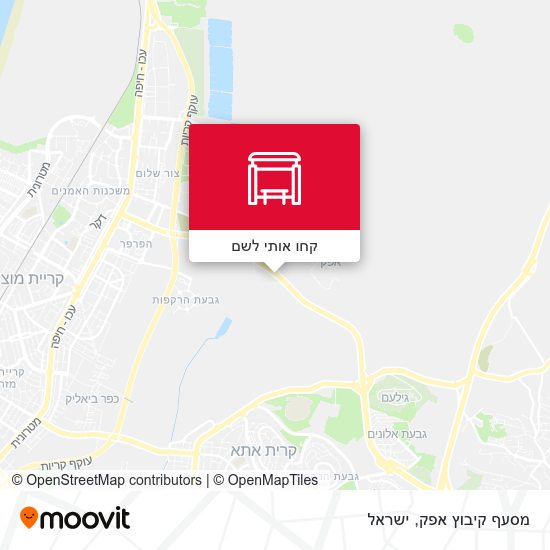מפת מסעף קיבוץ אפק