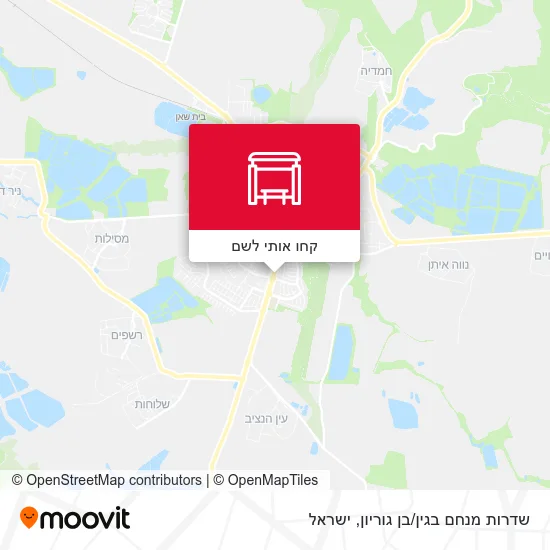 מפת שדרות מנחם בגין/בן גוריון
