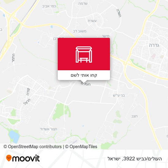 מפת העולים/כביש 3922