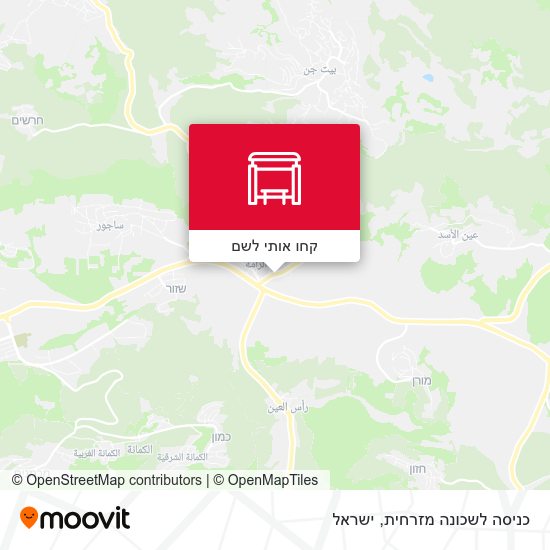 מפת כניסה לשכונה מזרחית