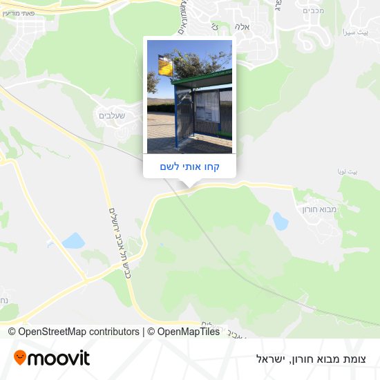 מפת צומת מבוא חורון