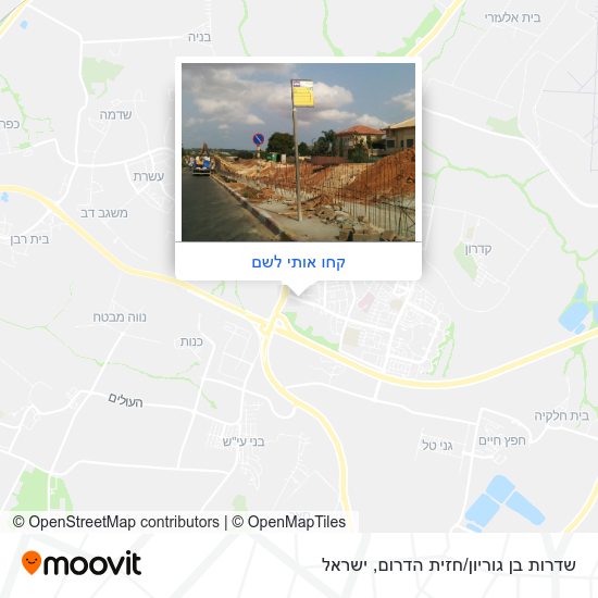 מפת שדרות בן גוריון/חזית הדרום