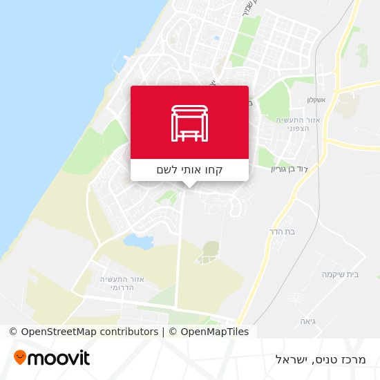 מפת מרכז טניס