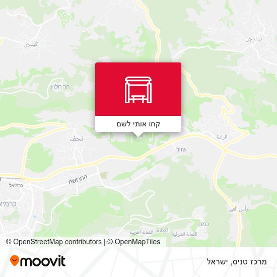 מפת מרכז טניס