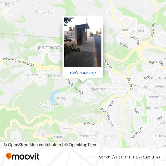 מפת הרב אברהם דוד רוזנטל