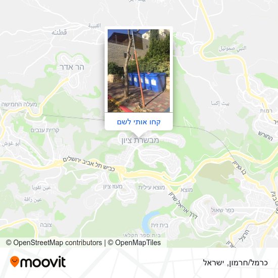 מפת כרמל/חרמון
