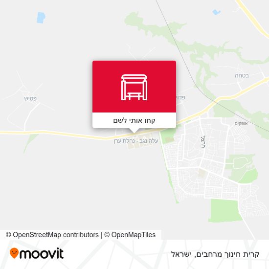 מפת קרית חינוך מרחבים