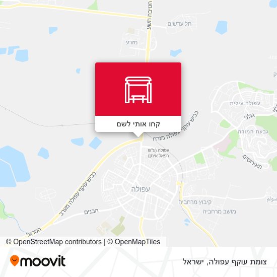 מפת צומת עוקף עפולה