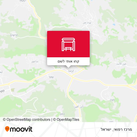 מפת מרכז רפואי