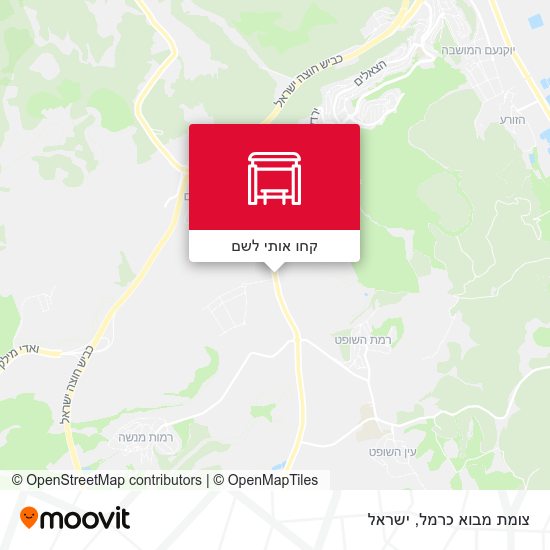 מפת צומת מבוא כרמל
