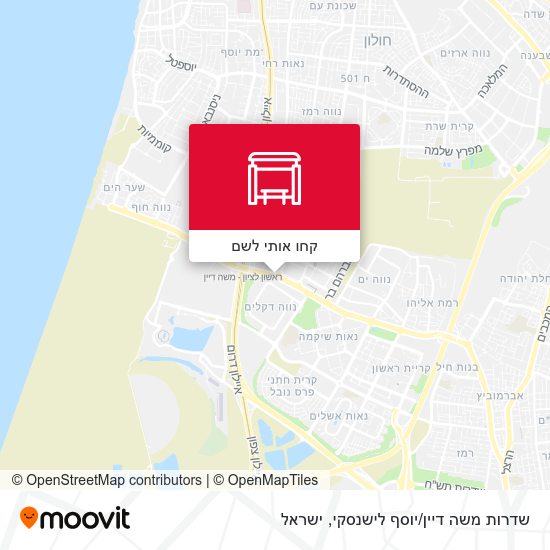 מפת שדרות משה דיין/יוסף לישנסקי