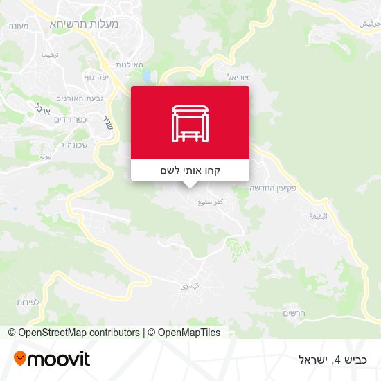 מפת כביש 4