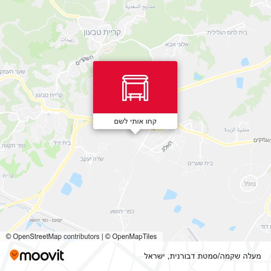 מפת מעלה שקמה/סמטת דבורנית