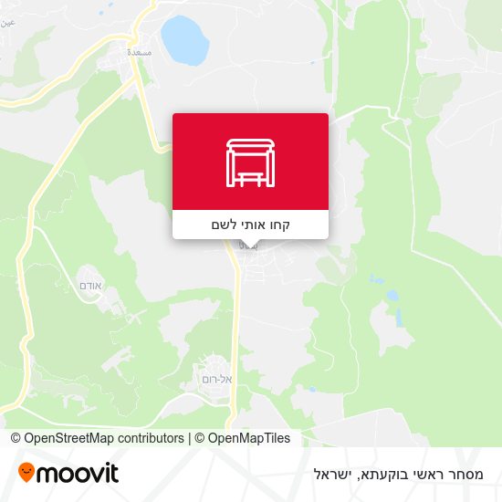 מפת מסחר ראשי בוקעתא
