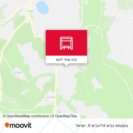 מפת בוקעתא כביש 14/כביש 6