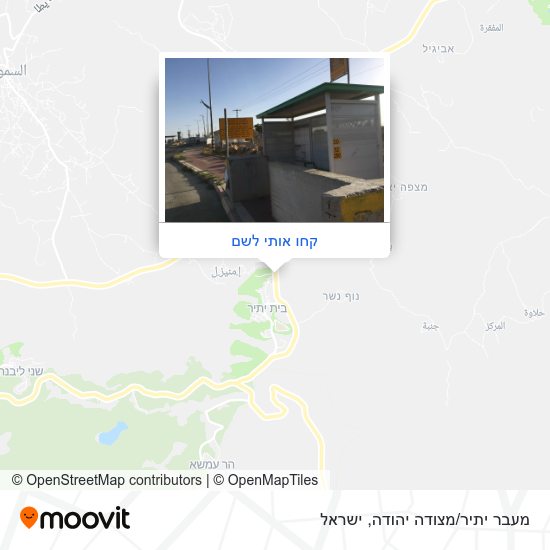 מפת מעבר יתיר/מצודה יהודה