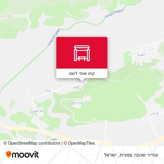 מפת עוזייר שכונה צפונית