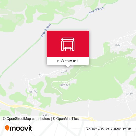 מפת עוזייר שכונה צפונית