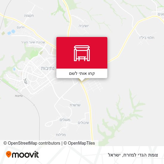 מפת צומת הגדי למזרח