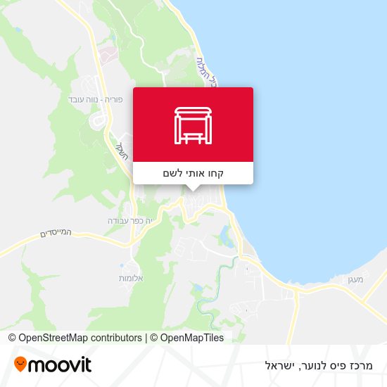 מפת מרכז פיס לנוער