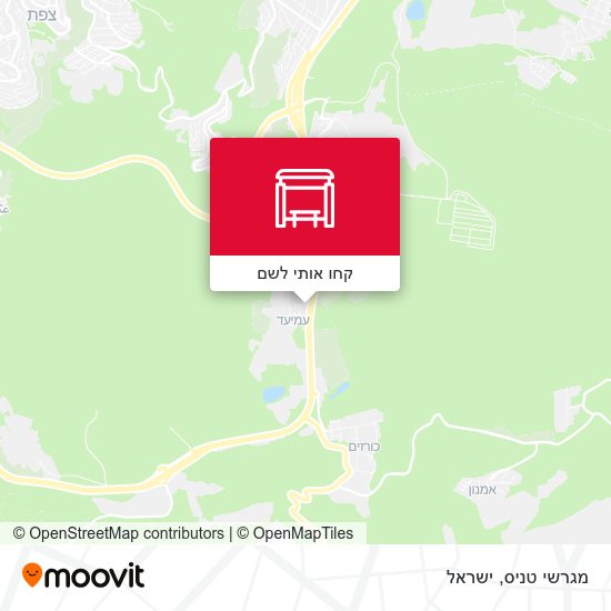 מפת מגרשי טניס