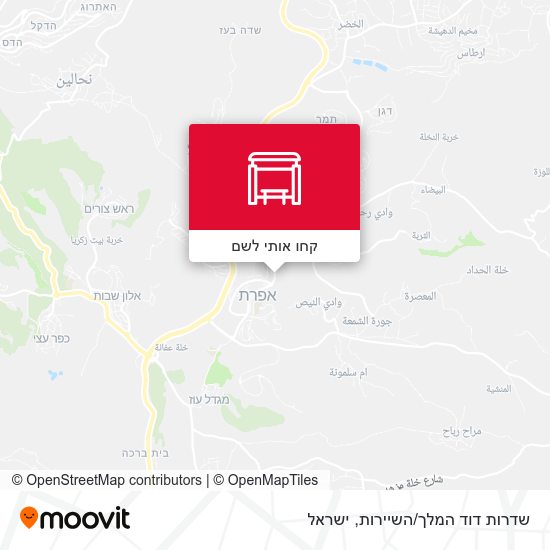 מפת שדרות דוד המלך/השיירות
