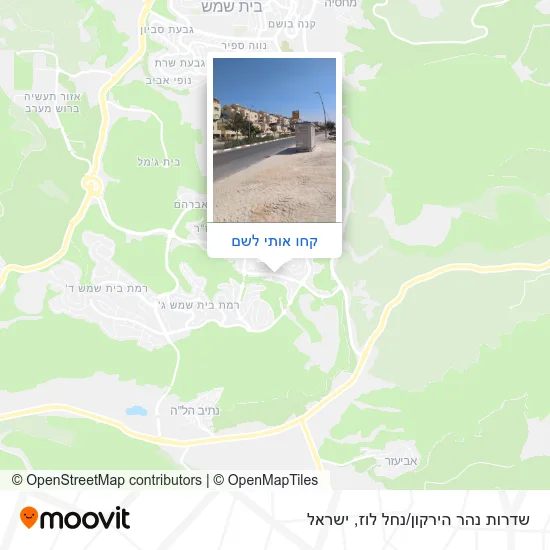 מפת שדרות נהר הירקון/נחל לוז