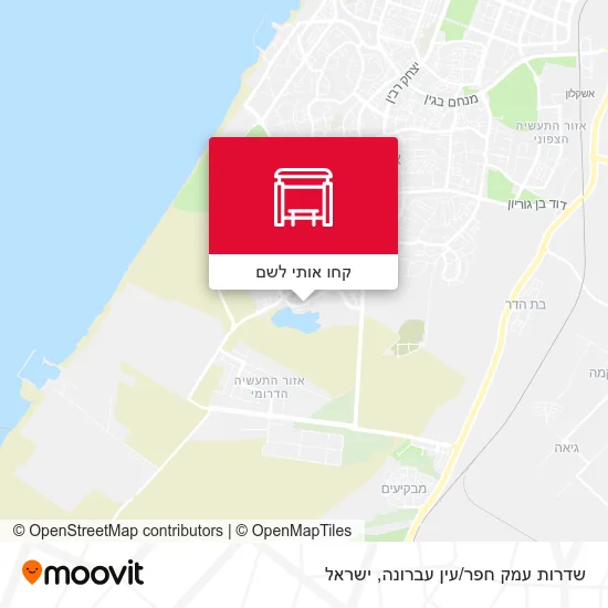 מפת שדרות עמק חפר/עין עברונה