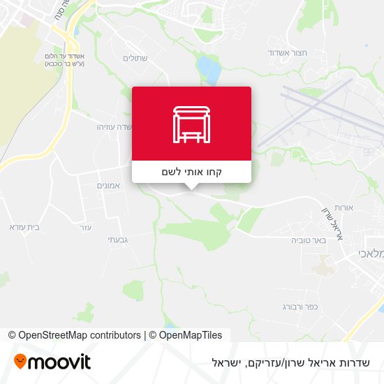 מפת שדרות אריאל שרון/עזריקם