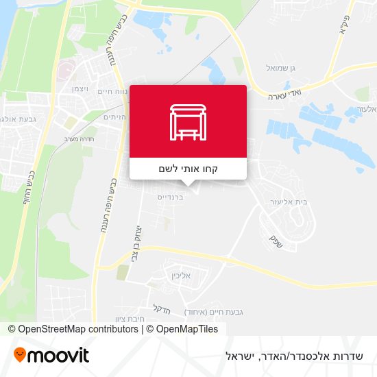 מפת שדרות אלכסנדר/האדר