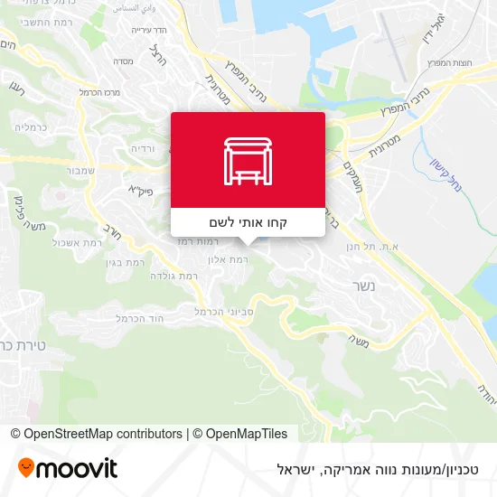 מפת טכניון/מעונות נווה אמריקה