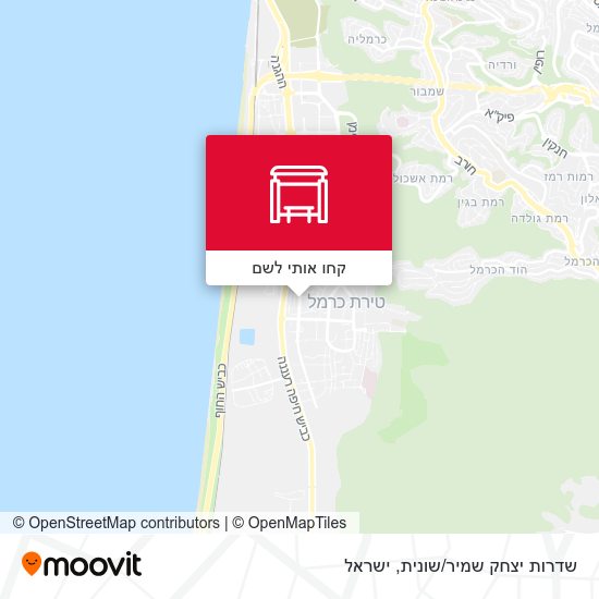 מפת שדרות יצחק שמיר/שונית