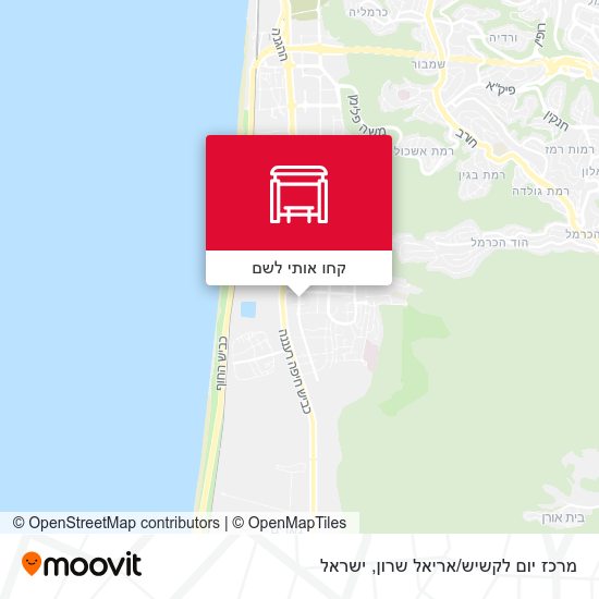 מפת מרכז יום לקשיש/אריאל שרון