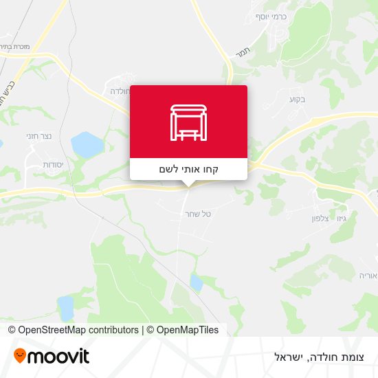 מפת צומת חולדה